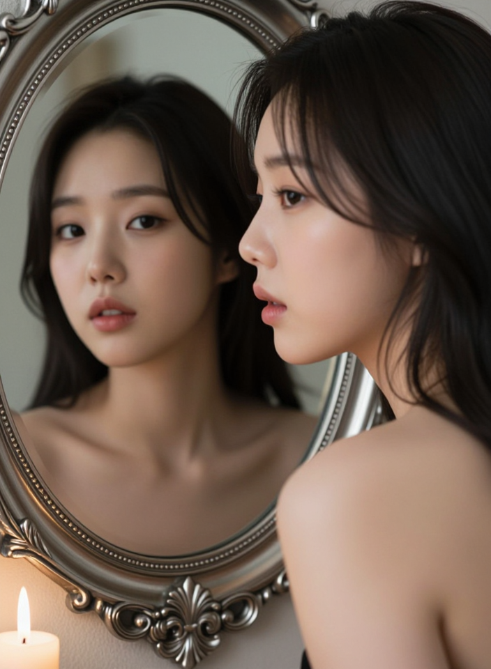 거울 속의 낯선 순간